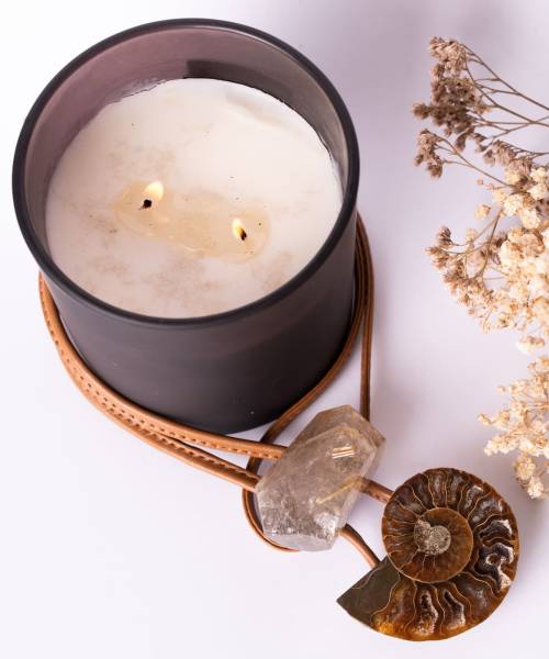 Collar largo piel Camel