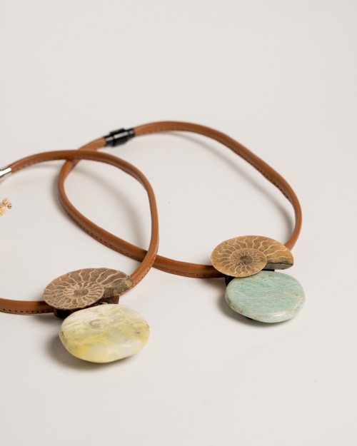 Collarex cortos piel camel